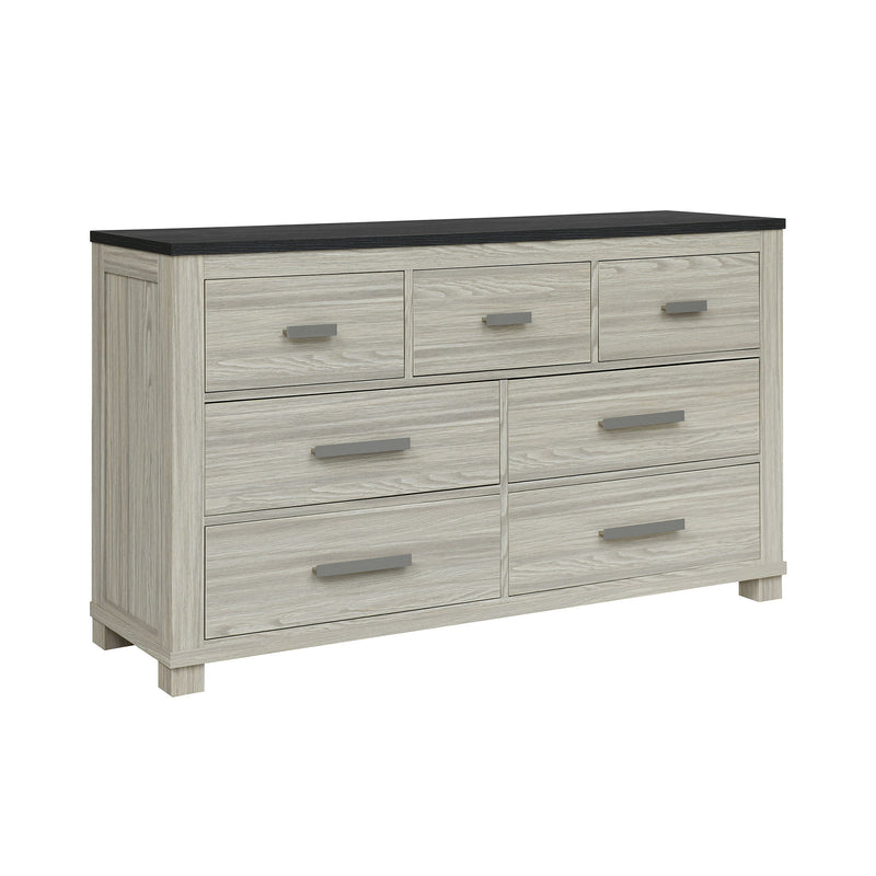 Augusta - Dresser, 7 Spacious Drawers, Block Feet - Beige Brown - R&R Furniture Gallery (Fountain Valley, CA)