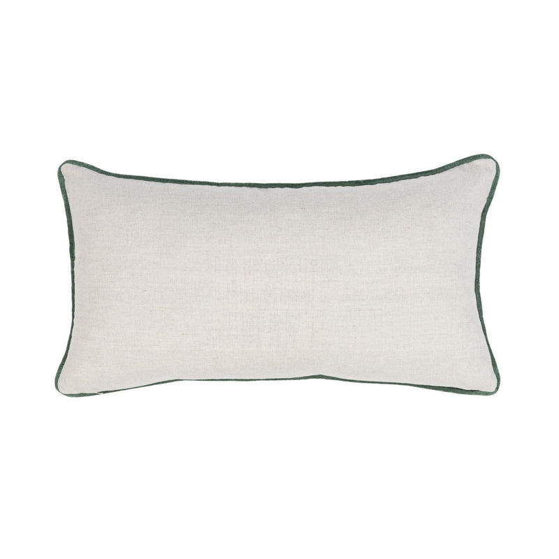 Transcendence - 14" x 26" NV Belcourt Floral Pillow - Floral Natural / Blue - R&R Furniture Gallery (Fountain Valley, CA)