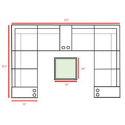 Modern Patio Rattan Sectional Set With Cushions - R&R Furniture Gallery (Fountain Valley, CA)