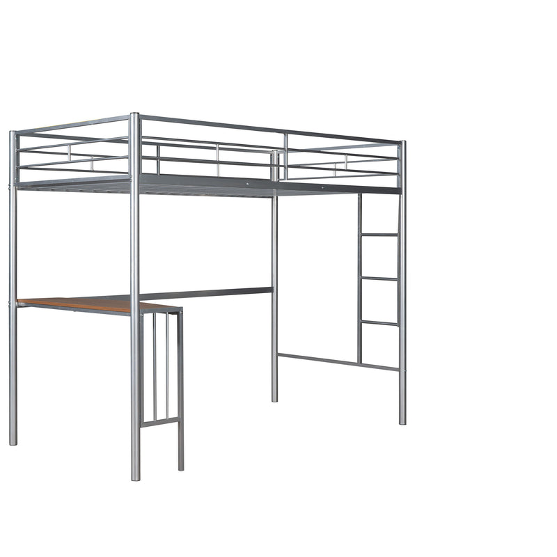 DreamHaus bunk bed with built-in desk, ladder, and sturdy slats, ideal for maximizing bedroom space and comfort.