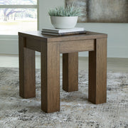 Rosswain - Square End Table - Warm Brown - R&R Furniture Gallery (Fountain Valley, CA)