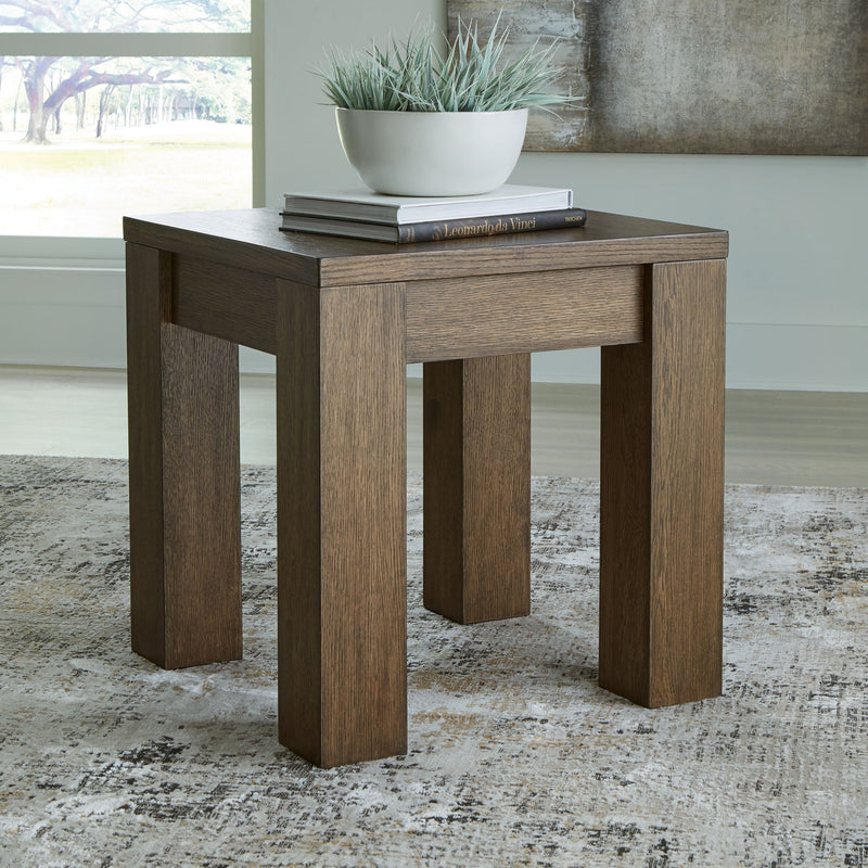 Rosswain - Square End Table - Warm Brown - R&R Furniture Gallery (Fountain Valley, CA)