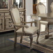 Chateau De Ville - Arm Chair (Set of 2) - Synthetic Leather & Antique White - R&R Furniture Gallery (Fountain Valley, CA)