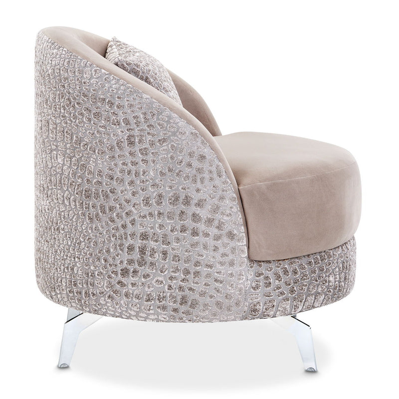 Dion - Accent Chair Chair - Stone / Silver - R&R Furniture Gallery (Fountain Valley, CA)