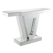 Nysa - 32"H Console Table - Mirrored & Faux Crystals - R&R Furniture Gallery (Fountain Valley, CA)