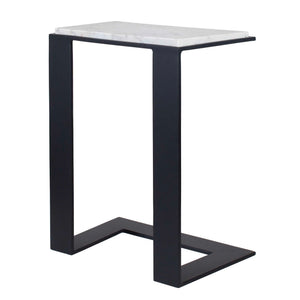 Kenora - Marble Accent Table - White