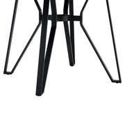Mid Century Modern Round Dining Table With Metal Legs And Open Shelf - R&R Furniture Gallery (Fountain Valley, CA)