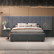 Upholstered Platform Bed With Big Headboard - R&R Furniture Gallery (Fountain Valley, CA)
