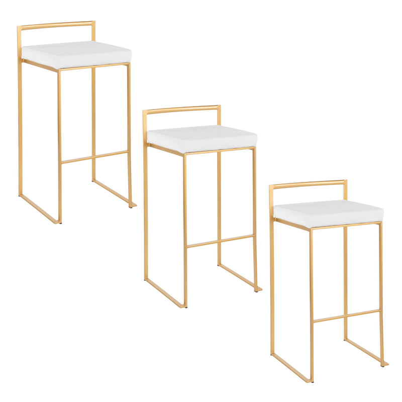 Lumi Source Fuji contemporary glam barstool with quality construction, featuring a sleek design and modern style for stool sets.