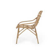 Noble House Monsoon outdoor accent chair with open weave design, stylish and comfortable for patio or garden seating.