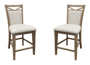 Americana Modern Dining - Upholstered Counter Chair (Set of 2) - Cotton - R&R Furniture Gallery (Fountain Valley, CA)