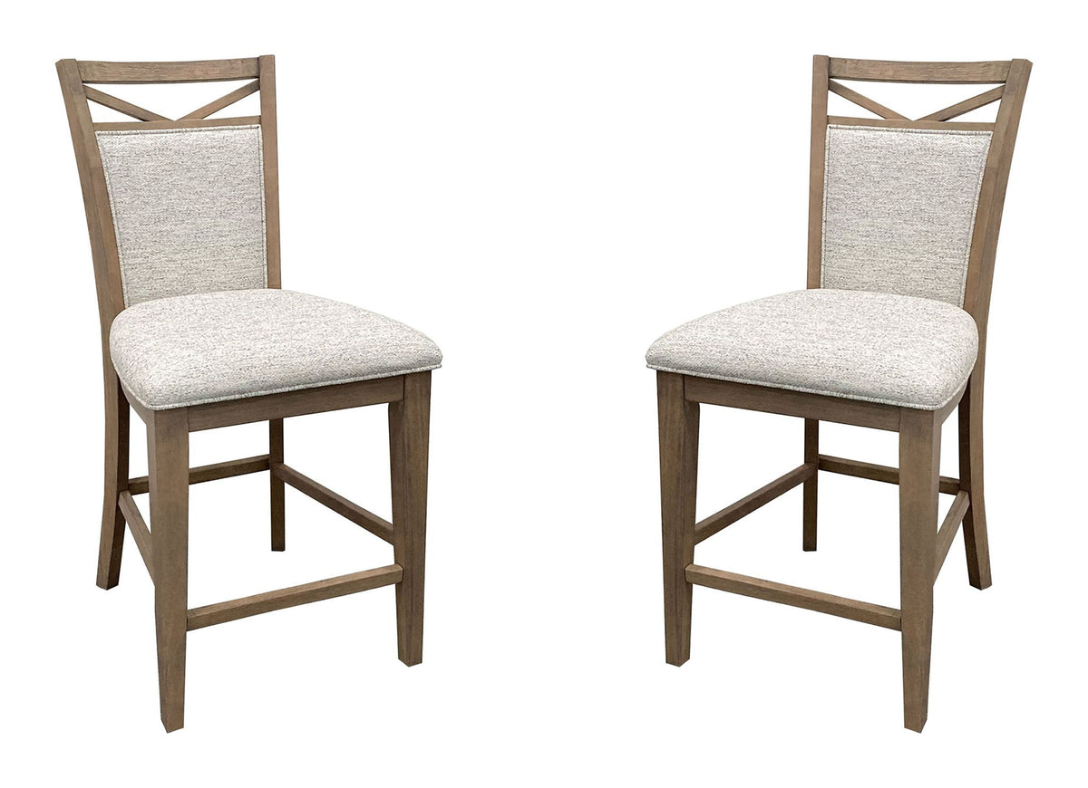 Americana Modern Dining - Upholstered Counter Chair (Set of 2) - Cotton - R&R Furniture Gallery (Fountain Valley, CA)