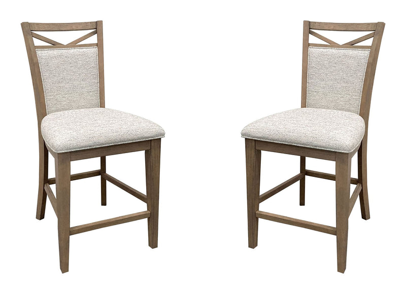 Americana Modern Dining - Upholstered Counter Chair (Set of 2) - Cotton - R&R Furniture Gallery (Fountain Valley, CA)