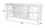 Laguna - 64" Console - Bleached Natural - R&R Furniture Gallery (Fountain Valley, CA)