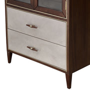 Houston - Display Cabinet - Walnut - R&R Furniture Gallery (Fountain Valley, CA)