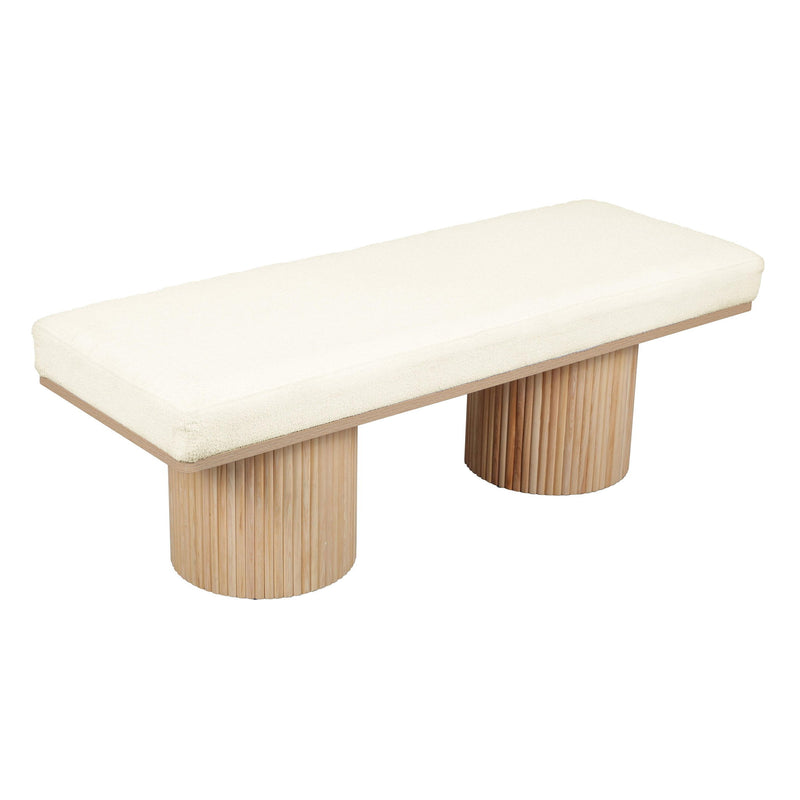 Sagano - Bench - Natural / White - R&R Furniture Gallery (Fountain Valley, CA)