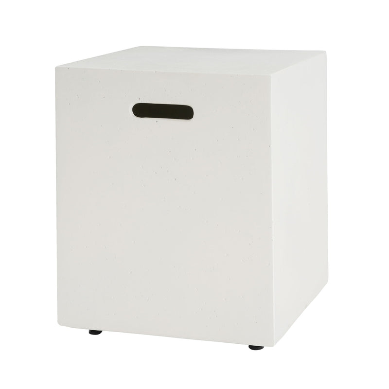 Modern Tank Holder Side Table With Smooth Concrete Surface - R&R Furniture Gallery (Fountain Valley, CA)
