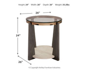 Frazwa - Round End Table - Multi - R&R Furniture Gallery (Fountain Valley, CA)