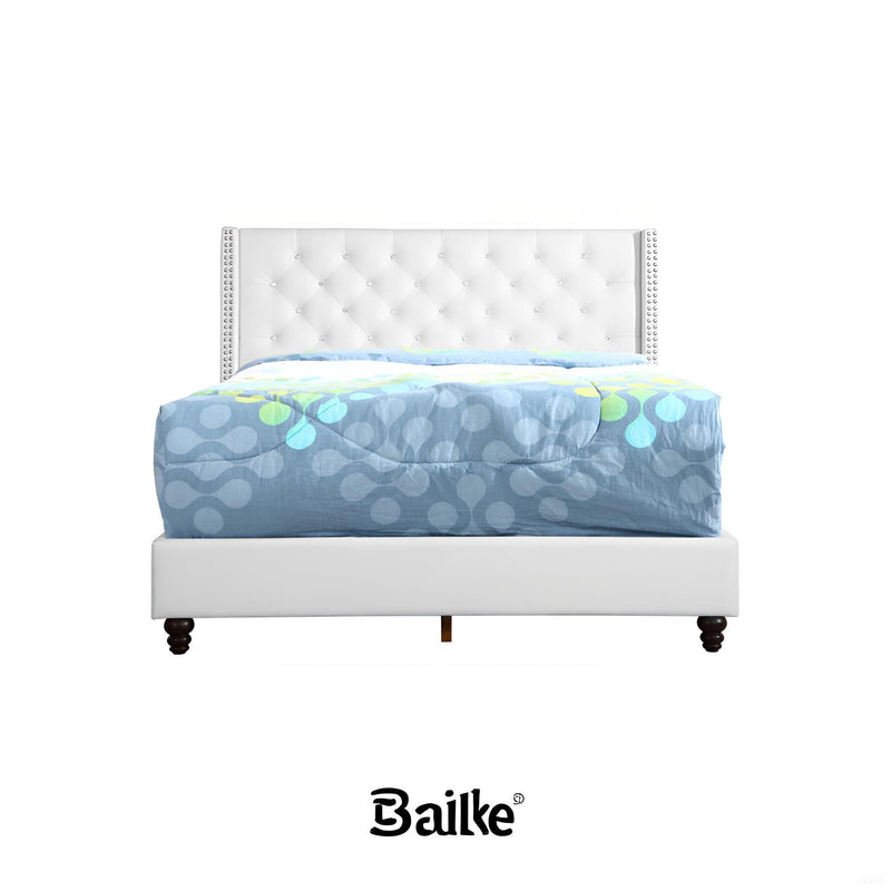 Upholstered Nailhead Trim Chic Bed - R&R Furniture Gallery (Fountain Valley, CA)