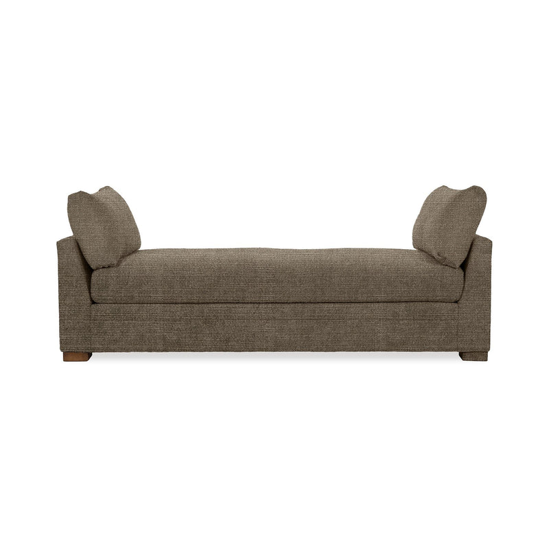 Classic Home Audrey daybed with a wooden frame and upholstered cushions, featuring a stylish and comfortable design.