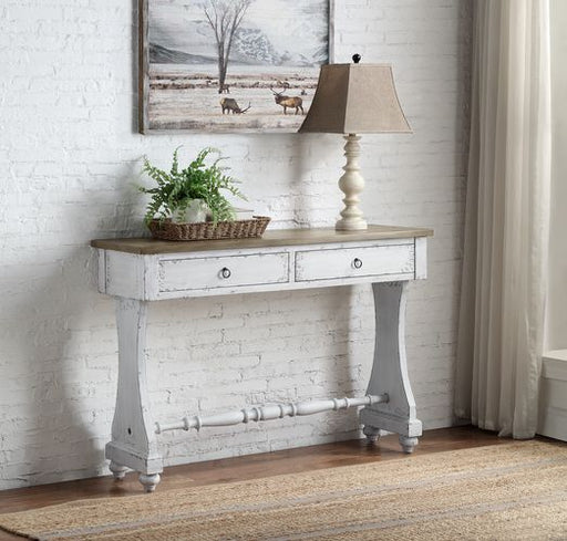 Carminda - Console Table - Antique White - R&R Furniture Gallery (Fountain Valley, CA)