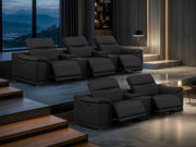 2679 - Power Reclining Sofa And Loveseat In Genuine Leather (5 Recliners With Power Headrests & 3 Consoles) - R&R Furniture Gallery (Fountain Valley, CA)