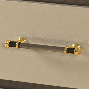 Gigi - Chest With LED Lights Chest, 5 Drawers, LED Lighting, Rounded Edges - Gold