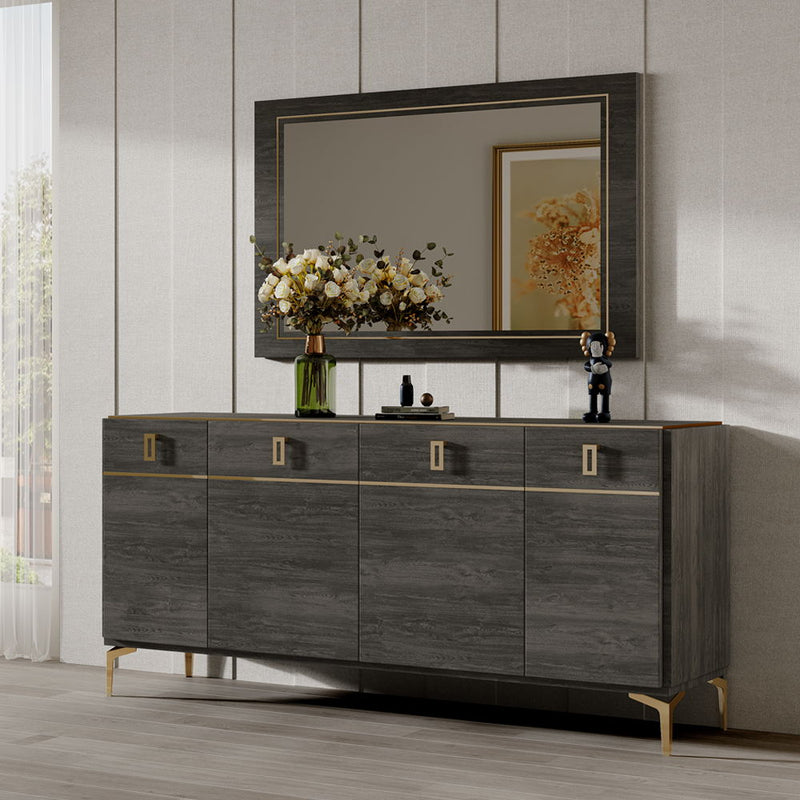 Venezia - Server - Gray - R&R Furniture Gallery (Fountain Valley, CA)