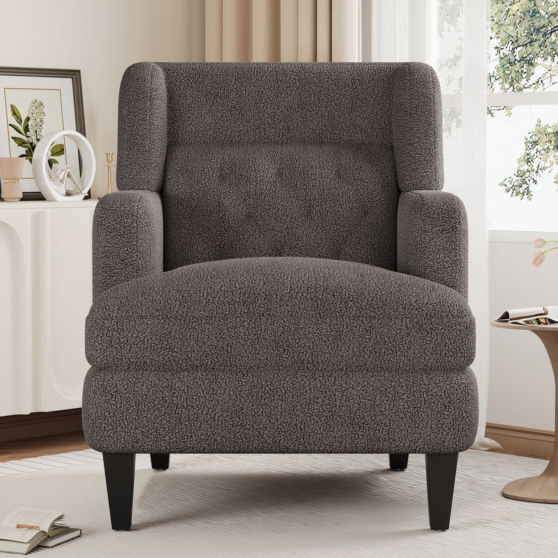 Upholstered Accent Chair Tufted Armchair For Living Room And Bedroom - R&R Furniture Gallery (Fountain Valley, CA)
