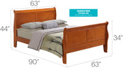 Louis Phillipe - Panel Sleigh Bed - R&R Furniture Gallery (Fountain Valley, CA)