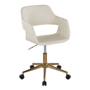 Lumi Source Margarite contemporary task desk chair with black cushioned seat and backrest, adjustable height and modern design