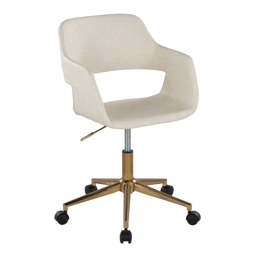 Lumi Source Margarite contemporary task desk chair with black cushioned seat and backrest, adjustable height and modern design