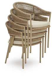 Orchard Beach - Arm Chair With Cushion (Set of 4) - Beige - R&R Furniture Gallery (Fountain Valley, CA)