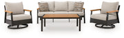 Carmel Highlands - Sofa, Chairs, Table Set (Set of 4) - Dark Brown - R&R Furniture Gallery (Fountain Valley, CA)