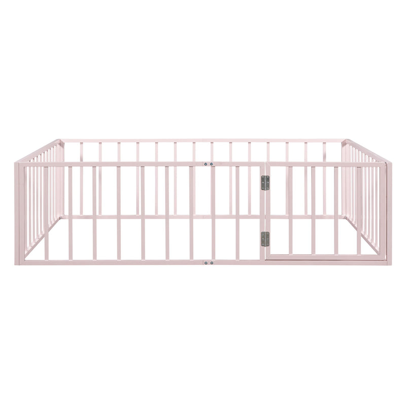 Metal Floor Bed Frame With Fence And Door - R&R Furniture Gallery (Fountain Valley, CA)