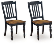 Clorazi - Dining Room Side Chair (Set of 2) - Black / Brown - R&R Furniture Gallery (Fountain Valley, CA)