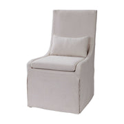 Uttermost Coley armless side chair with upholstered fabric and wooden legs, modern minimalist design for living or dining areas.