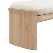 Footstool With Soft Cushion For Living Room - Beige / Natural - R&R Furniture Gallery (Fountain Valley, CA)