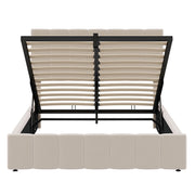 Elegant Upholstered Platform Bed With Hydraulic Storage System - R&R Furniture Gallery (Fountain Valley, CA)