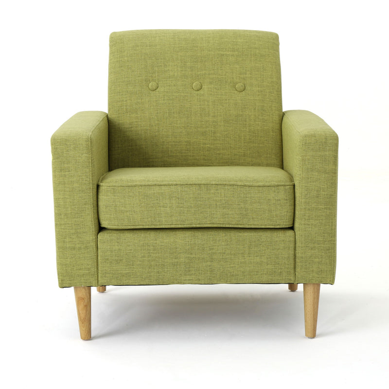 Nebulize - Upholstered Fabric Club Chair With Button Tufted And Square Off Arm And Back - R&R Furniture Gallery (Fountain Valley, CA)