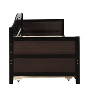 DreamHaus wooden storage daybed with sofa bed design, featuring built-in storage drawers and no box spring needed.