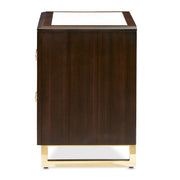Belmont Place - Nightstand - White / Dark Brown - R&R Furniture Gallery (Fountain Valley, CA)