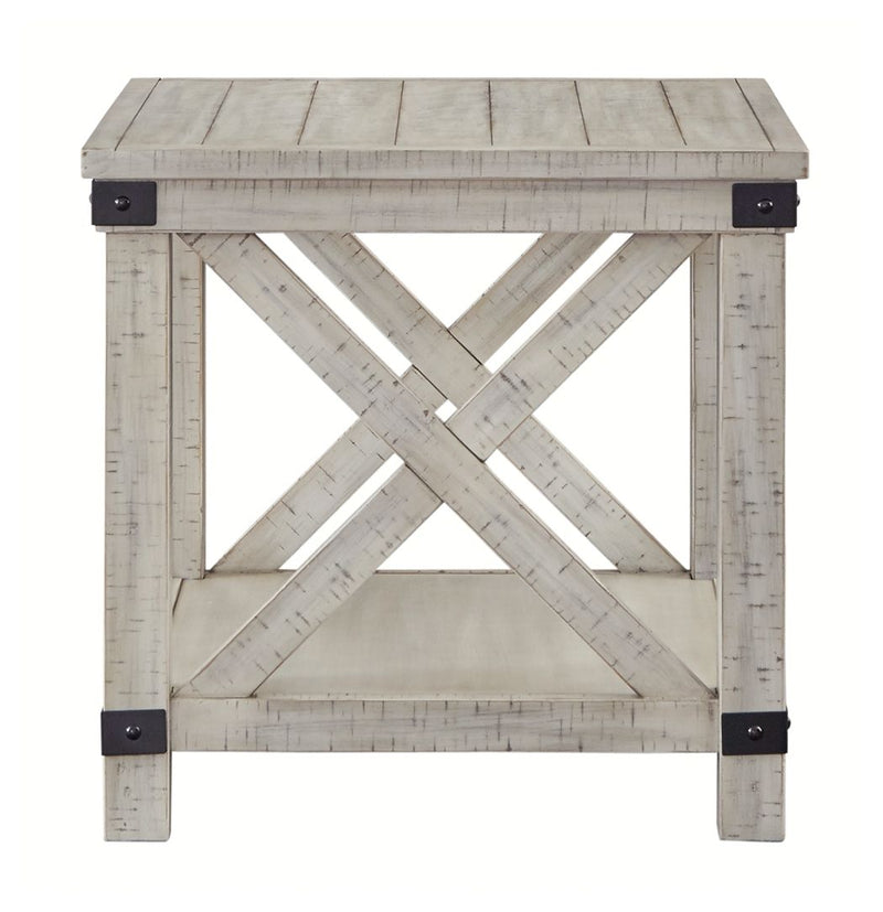 Carynhurst - Rectangular End Table - Whitewash - R&R Furniture Gallery (Fountain Valley, CA)