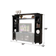Ferla - Wood Entertainment Center - Black - R&R Furniture Gallery (Fountain Valley, CA)