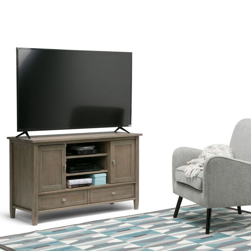 Warm Shaker - TV Media Stand Handcrafted - R&R Furniture Gallery (Fountain Valley, CA)