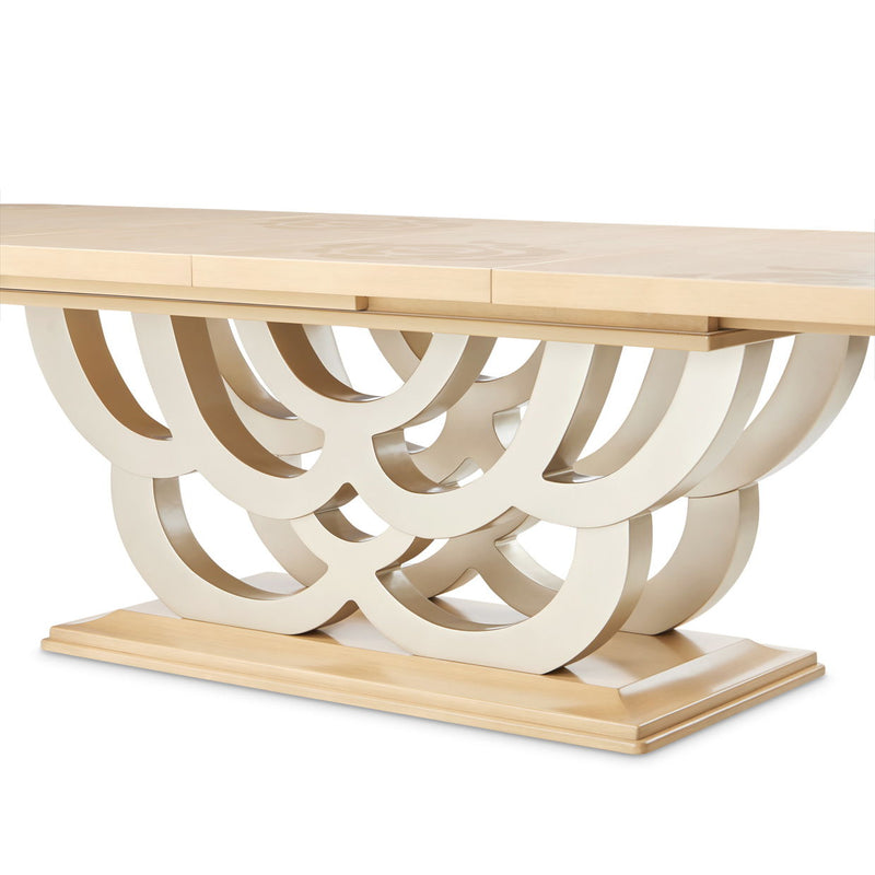 Camellia Field - Rectangular Pedestal Dining Table - R&R Furniture Gallery (Fountain Valley, CA)
