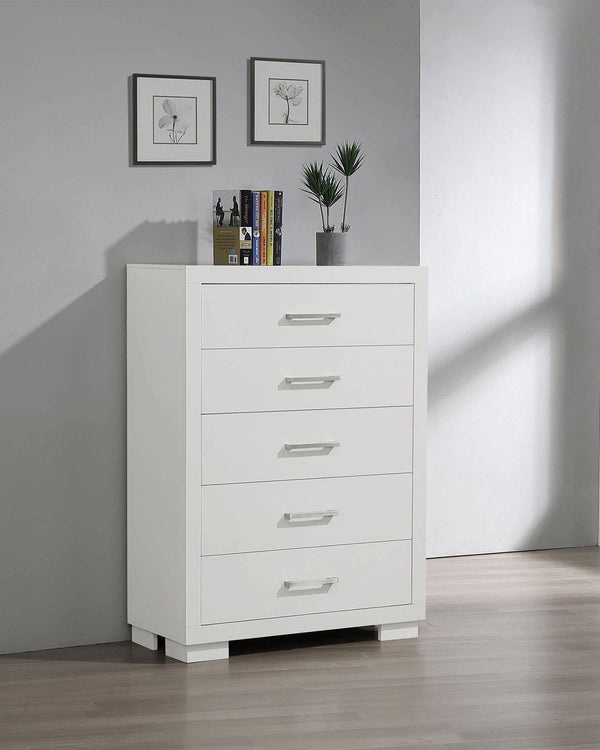 Jessica 5-drawer Bedroom Chest Snow White