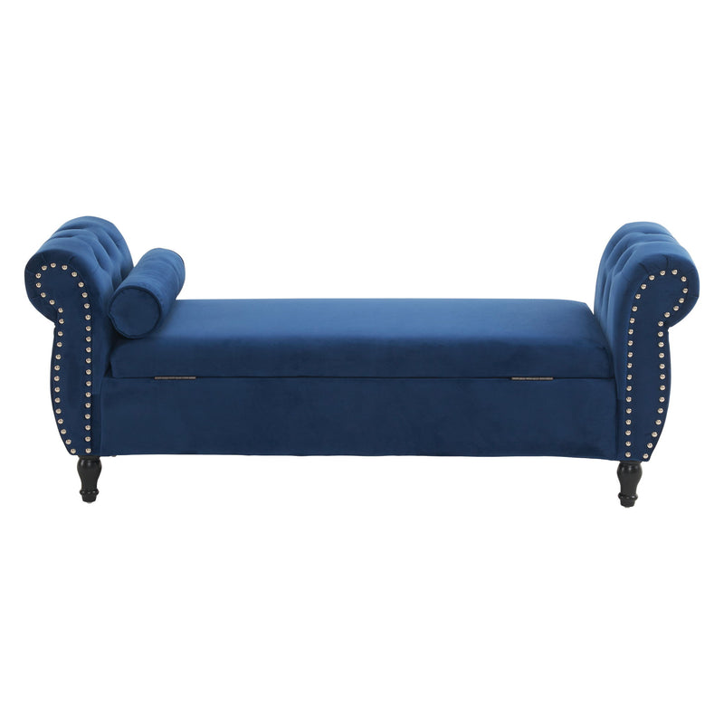 Luxurious Multifunctional Storage Ottoman Bench With Pillow - R&R Furniture Gallery (Fountain Valley, CA)