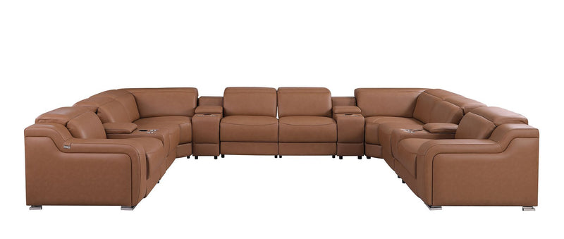 1116 - 12-Piece U-Shaped Sectional Sofa In With 4 Power Recliners & Power Headrests