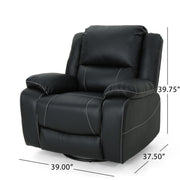 Stylish Wide Manual Swivel Standard Recliner - R&R Furniture Gallery (Fountain Valley, CA)